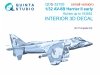 Quinta Studio QDS-32193 AV-8B Harrier II early 3D-Printed & coloured Interior on decal paper (Trumpeter) (small) 1/32